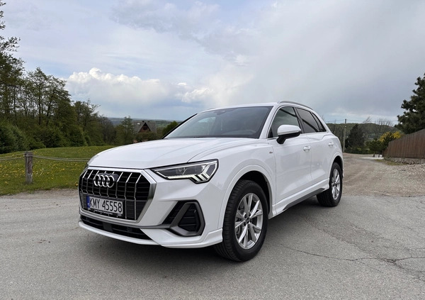 Audi Q3 cena 143000 przebieg: 18542, rok produkcji 2021 z Myślenice małe 781